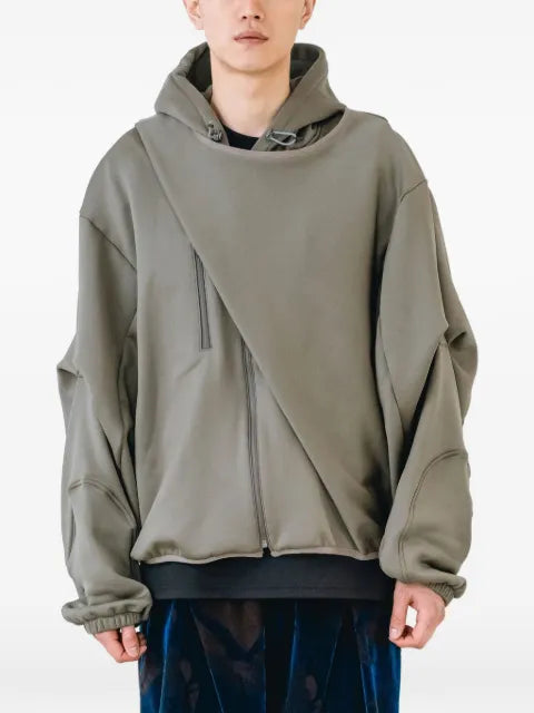 Yoshiokubo Sash layered-design hoodie