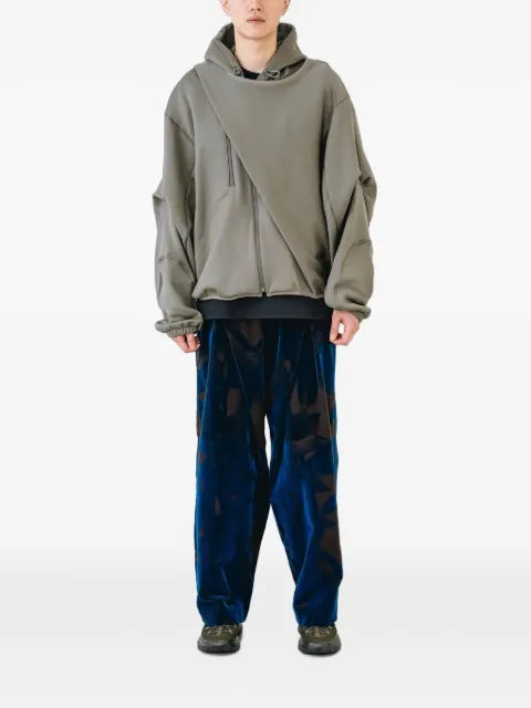 Yoshiokubo Sash layered-design hoodie