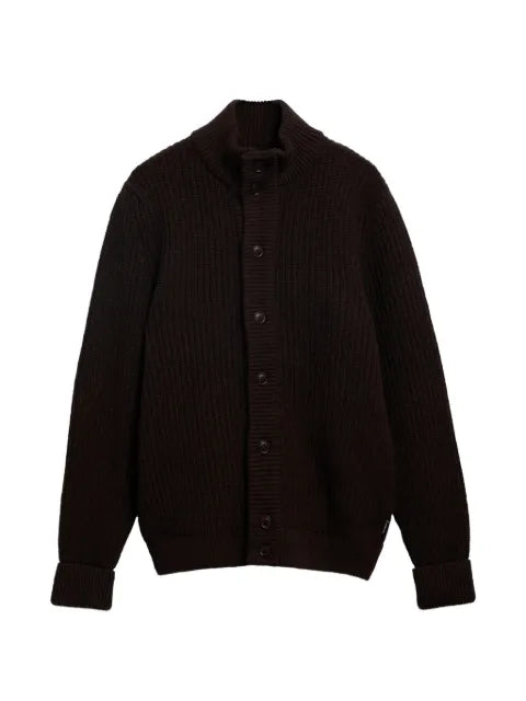 Barbour wool high-neck cardigan