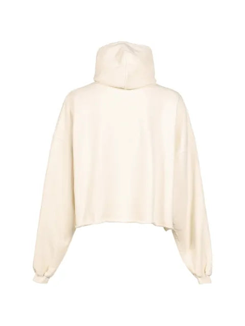 RRR123 Archive American logo-print cropped hoodie