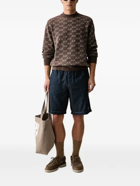 Armani Exchange logo-pattern sweater