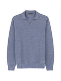 Boggi Milano knitted polo shirt in merino wool cashwool® mouliné