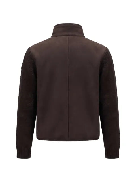 Moncler panelled high-neck bomber jacket