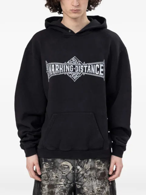 MARKING DISTANCE Crusade logo-print hoodie
