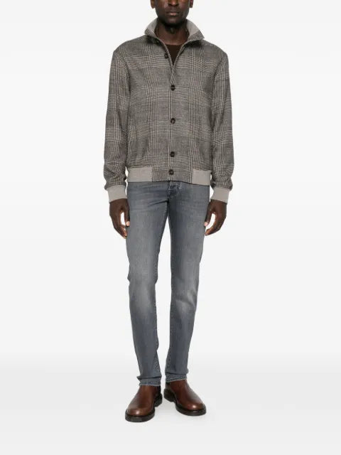 Jacob Cohën Prince of Wales check wool jacket