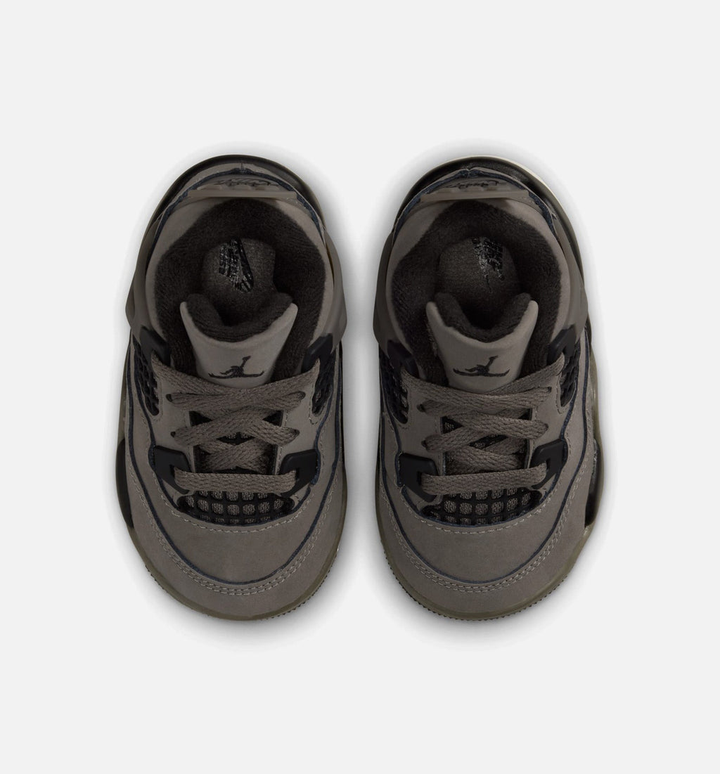 Air Jordan 4 Retro Cave Stone and Black Infant/Toddler Lifestyle Shoe – Cave Stone/Black/Moon Particle