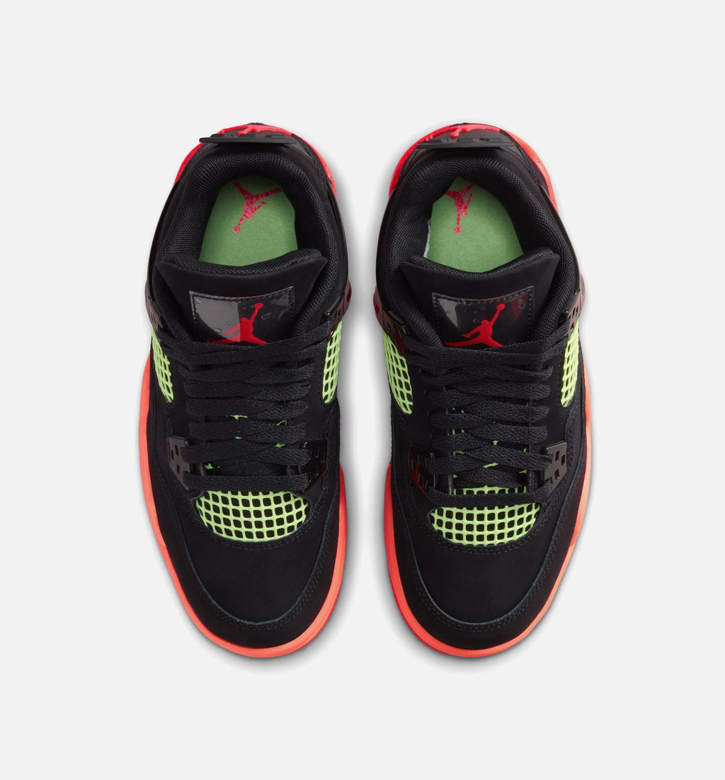 Air Jordan 4 Retro Black Infrared 23 Big Kids' Sneakers - Black / Infrared 23 / Bright Mango