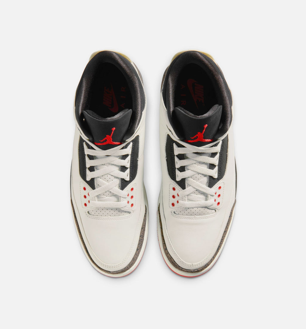 Air Jordan 3 Retro Sail and University Red – Men's Lifestyle Shoe in Sail/Black/University Red/Pale Ivory
