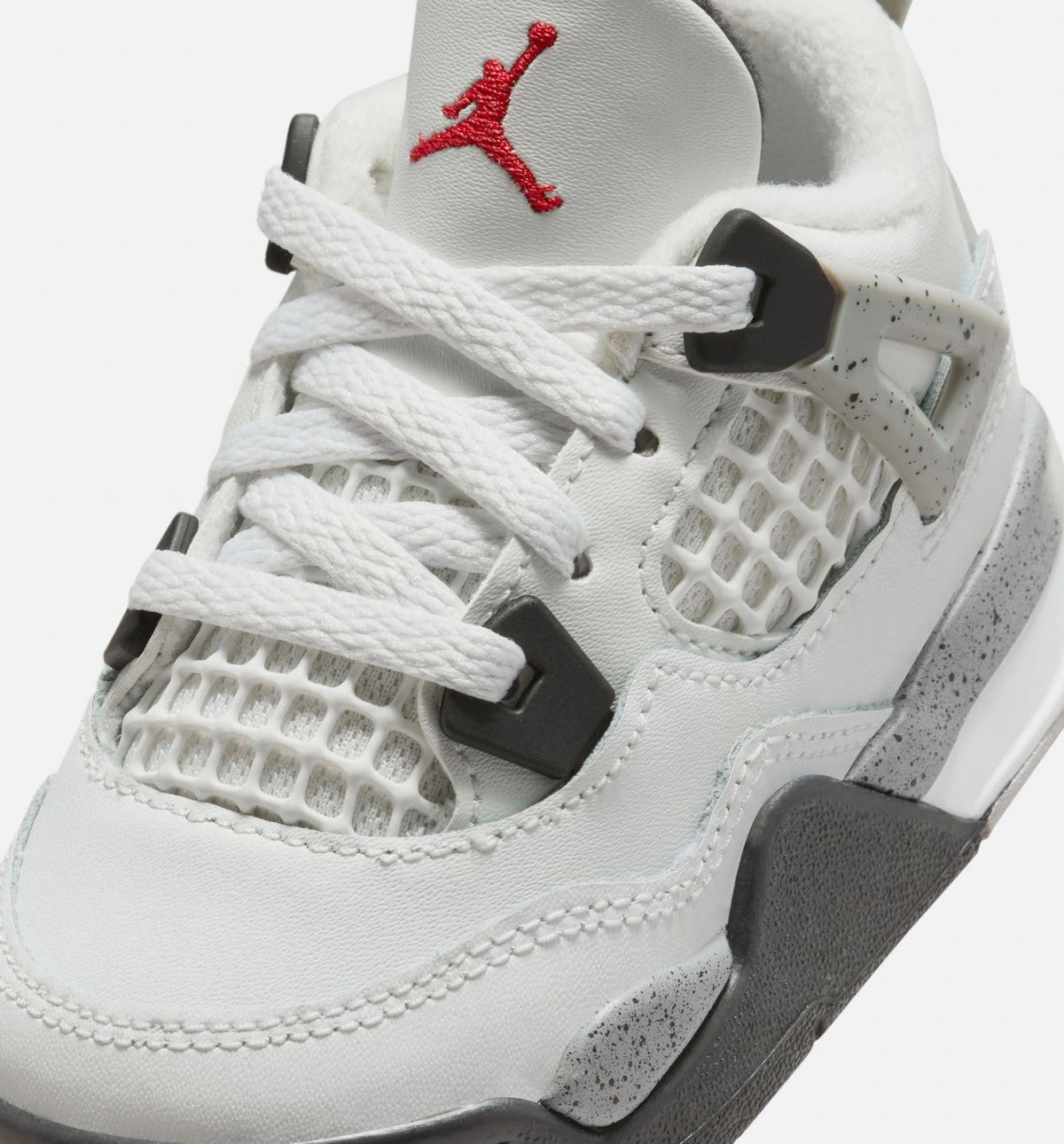 Air Jordan 4 Retro White Cement Grade School Lifestyle Shoe - Summit White/Fire Red/Cement Grey/Black（副本）