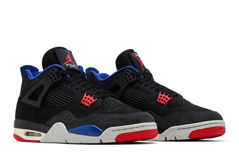 Air Jordan 4 Retro 'Rare Air' – White Lettering – White & Royal Blue AJ4 with Vintage Script for the Purist Collector