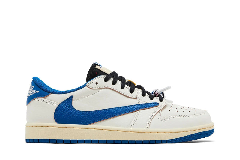 Air Jordan 1 Low OG SP – Fragment Design x Travis Scott 'Sail / Military Blue'