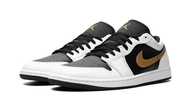 Air Jordan 1 Low 'Gold Swoosh' – White & Metallic Gold AJ1 Low with Premium Swoosh Detail & Clean Elevated Versatility