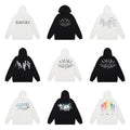 Amiri Multi‑Graphic Letter Logo Oversized Hoodie Streetwear Unisex