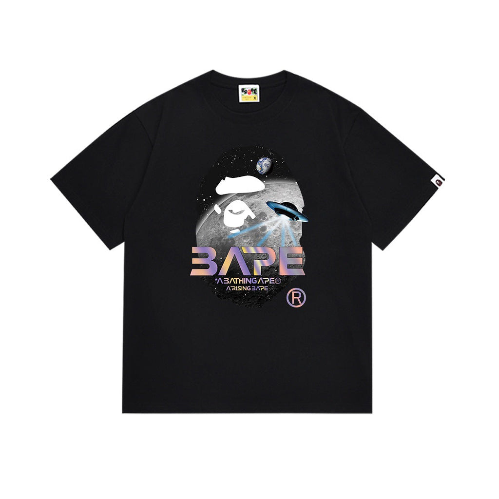 Bape Multi‑Camo Ape Head Graphic Oversized Tee Streetwear Unisex
