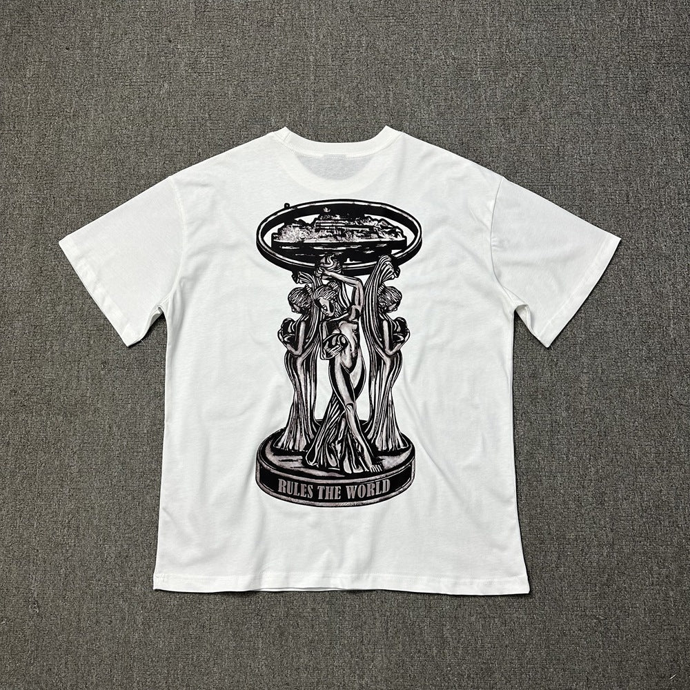 2026 New Corteiz Graphic Print Tee Loose Casual Streetwear T-Shirt