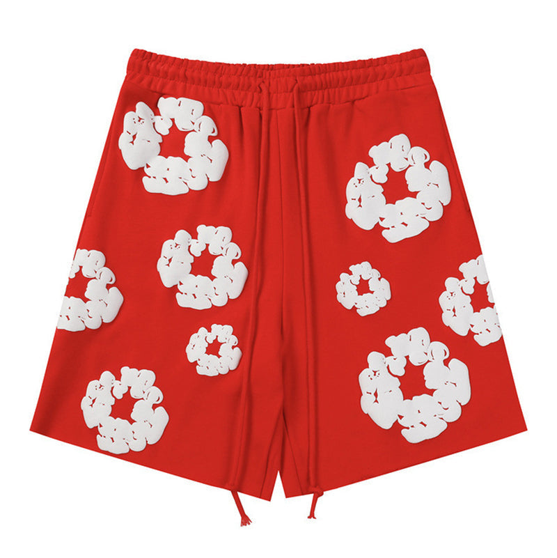 Denim Tears The Cotton Wreath Shorts Red