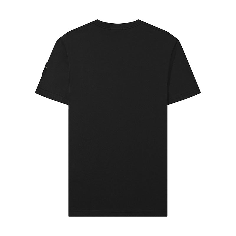 Stone Island Compass Patch Sleeve Badge Short‑Sleeve Cotton Tee