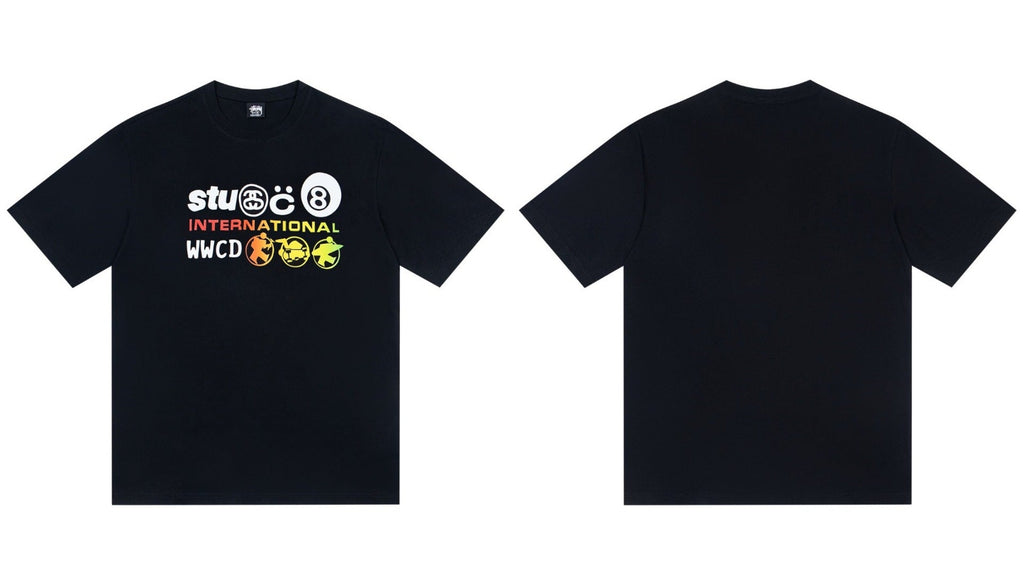 Stussy International Wwcd Colorful Front Graphic Short Sleeve Tee
