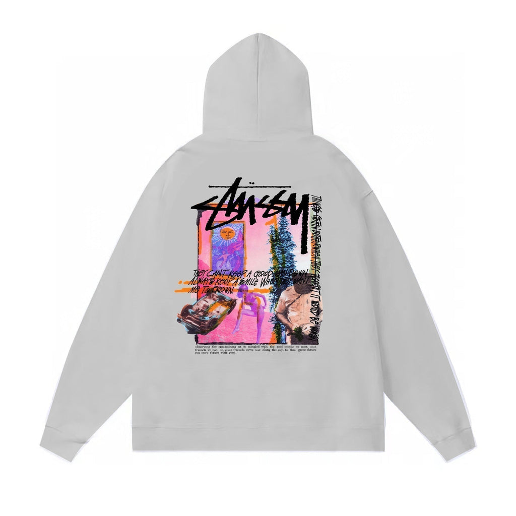 Stussy Hoodie Fall/Winter Fleece Hooded Sweater