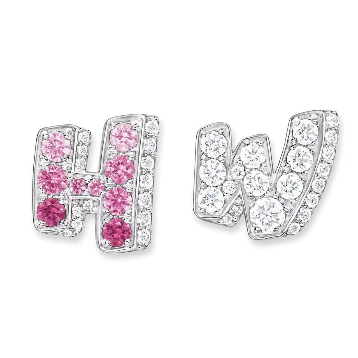 Harry Winston Style Lock Cubic Zirconia Earrings