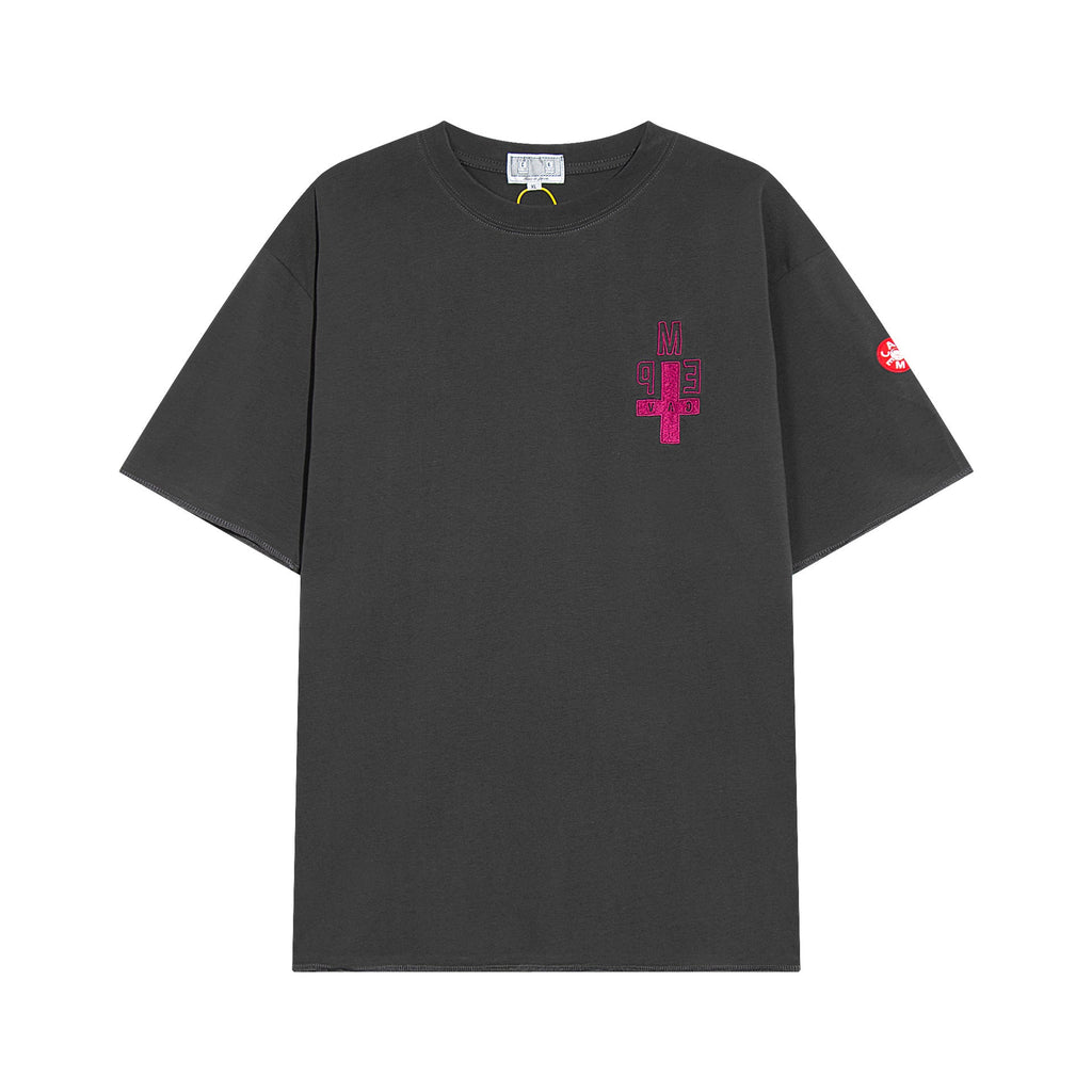 Cav Empt Washed Cross Patch Short Sleeve Crew Neck T-Shirt Unisex