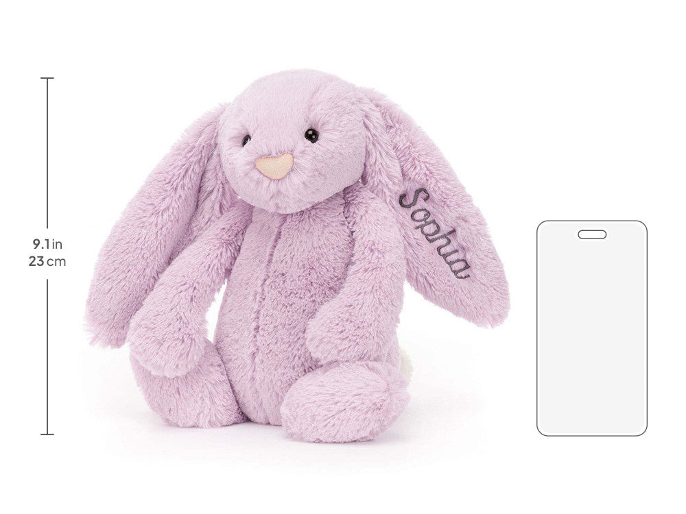 Personalized Bashful Lilac Bunny Medium