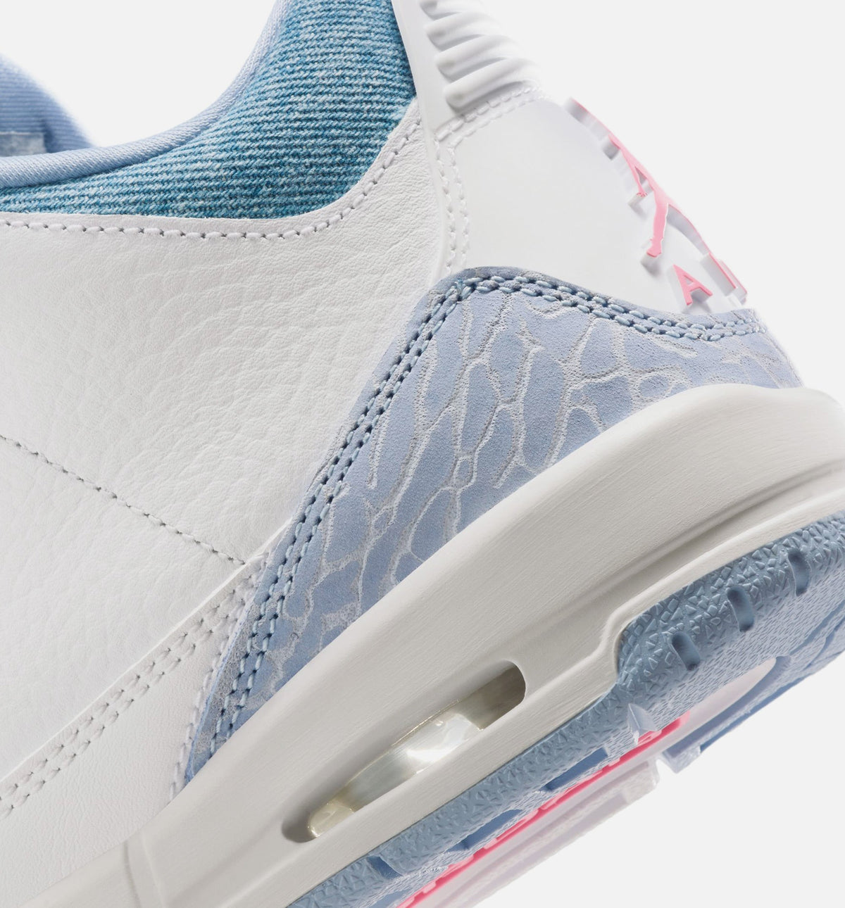 Air Jordan 3 Retro Cobalt Bliss Grade School Lifestyle Shoes - White/Cobalt Bliss/Football Grey/Pink Glow