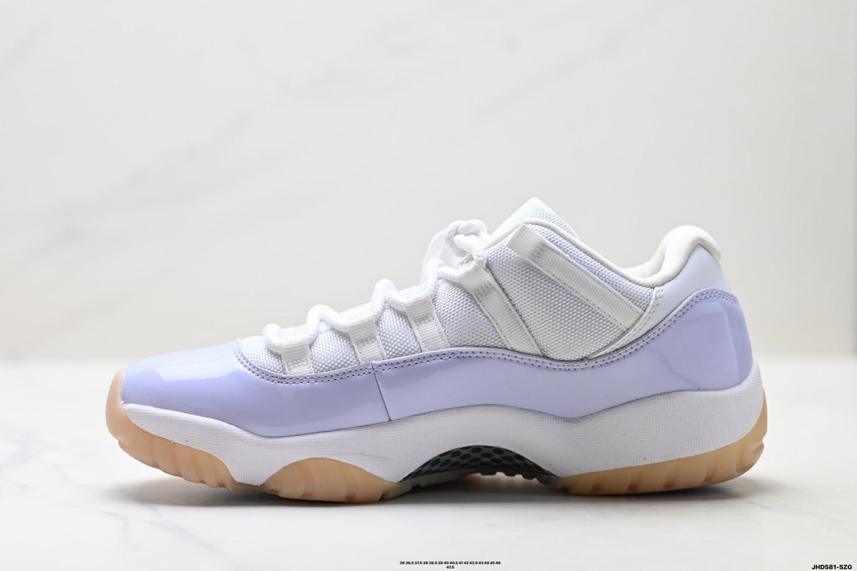 Air Jordan 11 Retro White Lavender and Gum Unisex Sneakers Style 17