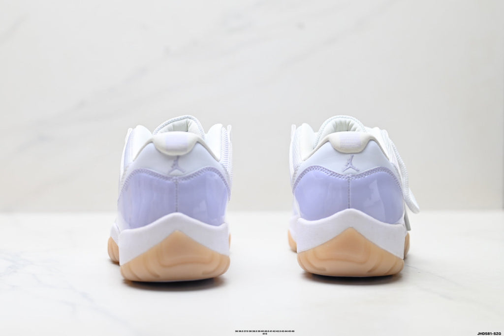 Air Jordan 11 Retro White Lavender and Gum Unisex Sneakers Style 17