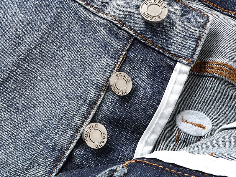 Purple Brand Rhinestone Burst Denim Shorts