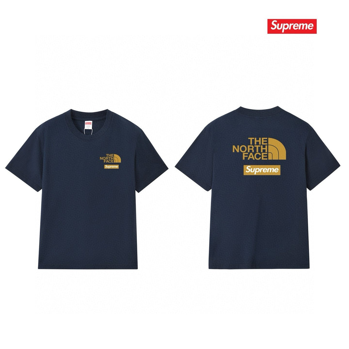 Supreme Gold Mountain Logo Graphic Short-Sleeve T-Shirt