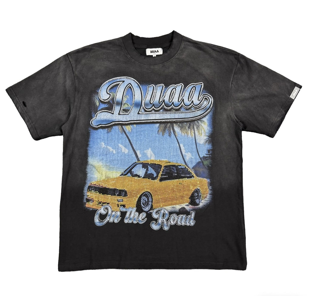 DUAA New Age Washed Black Graphic T-Shirt