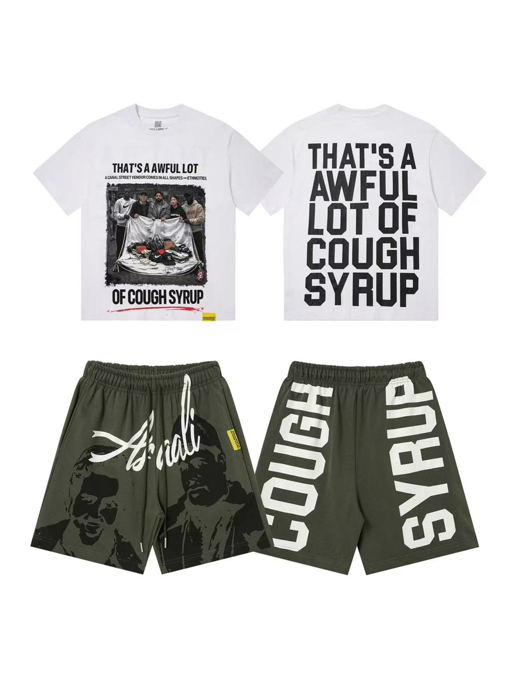 THAT'S A AWFUL LOT OF COUGH SYRUP Photo Graphic Short-Sleeve Set