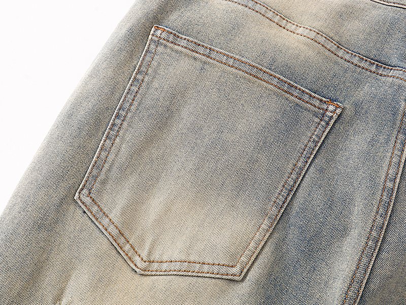 VALABASAS Light Blue Distressed Repair Jeans