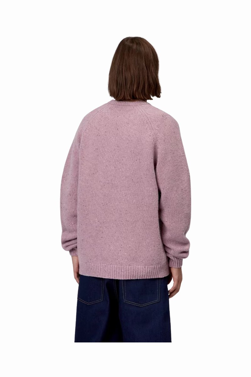CARHARTT WIP ANGLISTIC SWEATER SPECKLED Hortensia