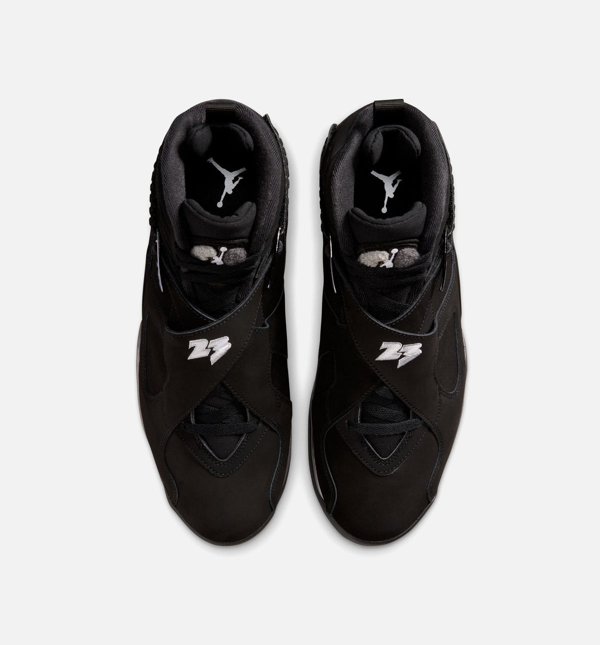 Air Jordan 8 Retro Chrome Men's Shoes - Black/White/Light Graphite