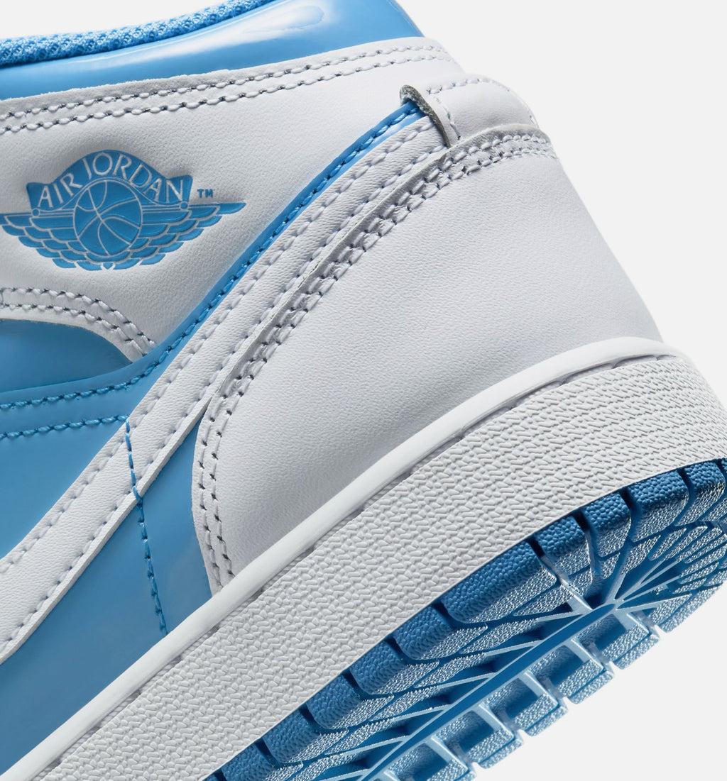 Air Jordan 1 Mid Legend Blue – Grade School Lifestyle Shoe in White/Legend Blue