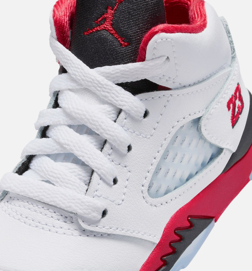 Air Jordan 5 Retro Fire Red Infant/Toddler Lifestyle Shoe – Fire Red/White