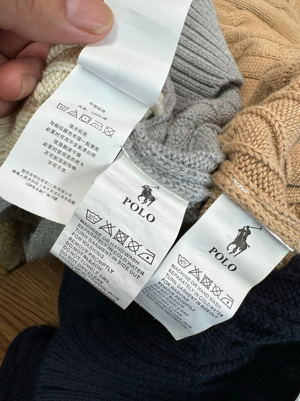Ralph Lauren Polo V-Neck Cable Knit Cardigan