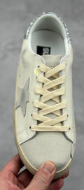 Golden Goose Cream Gray Star Sneakers
