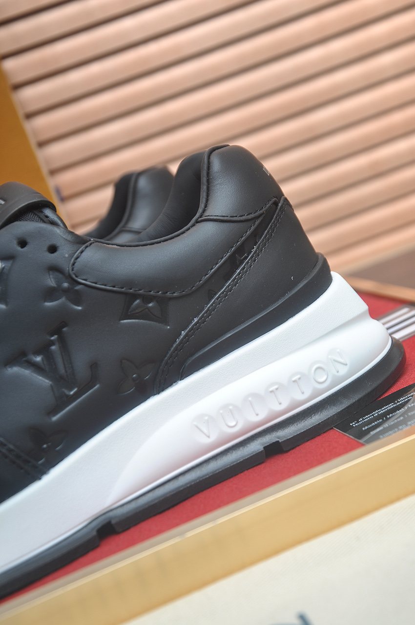 Louis Vuitton Black Embossed Low-Top Sneakers