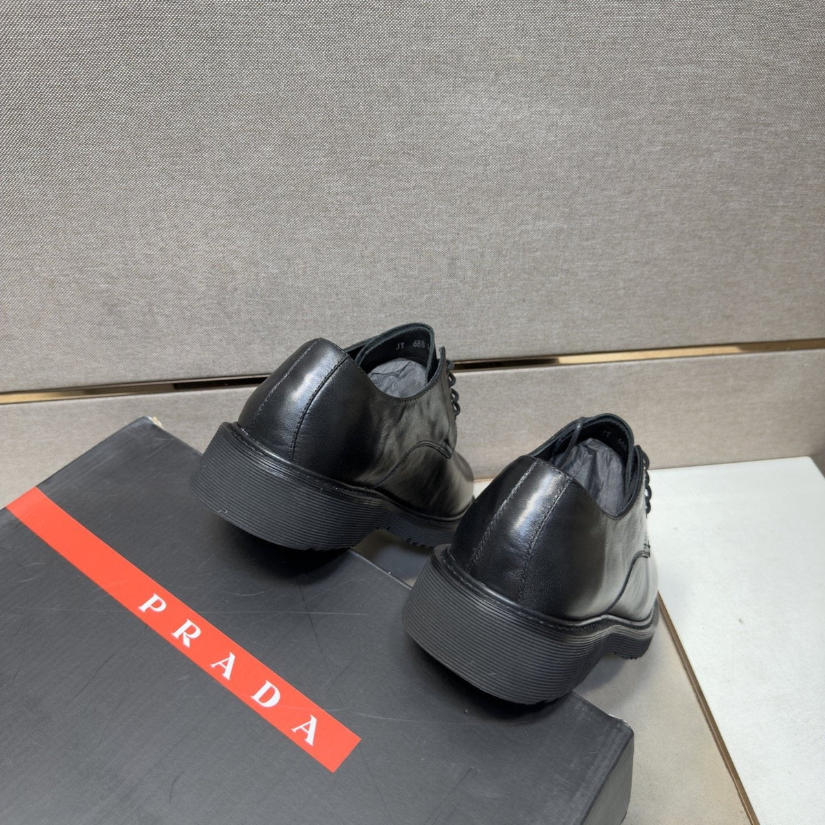 Prada Black Lace-Up Dress Shoes