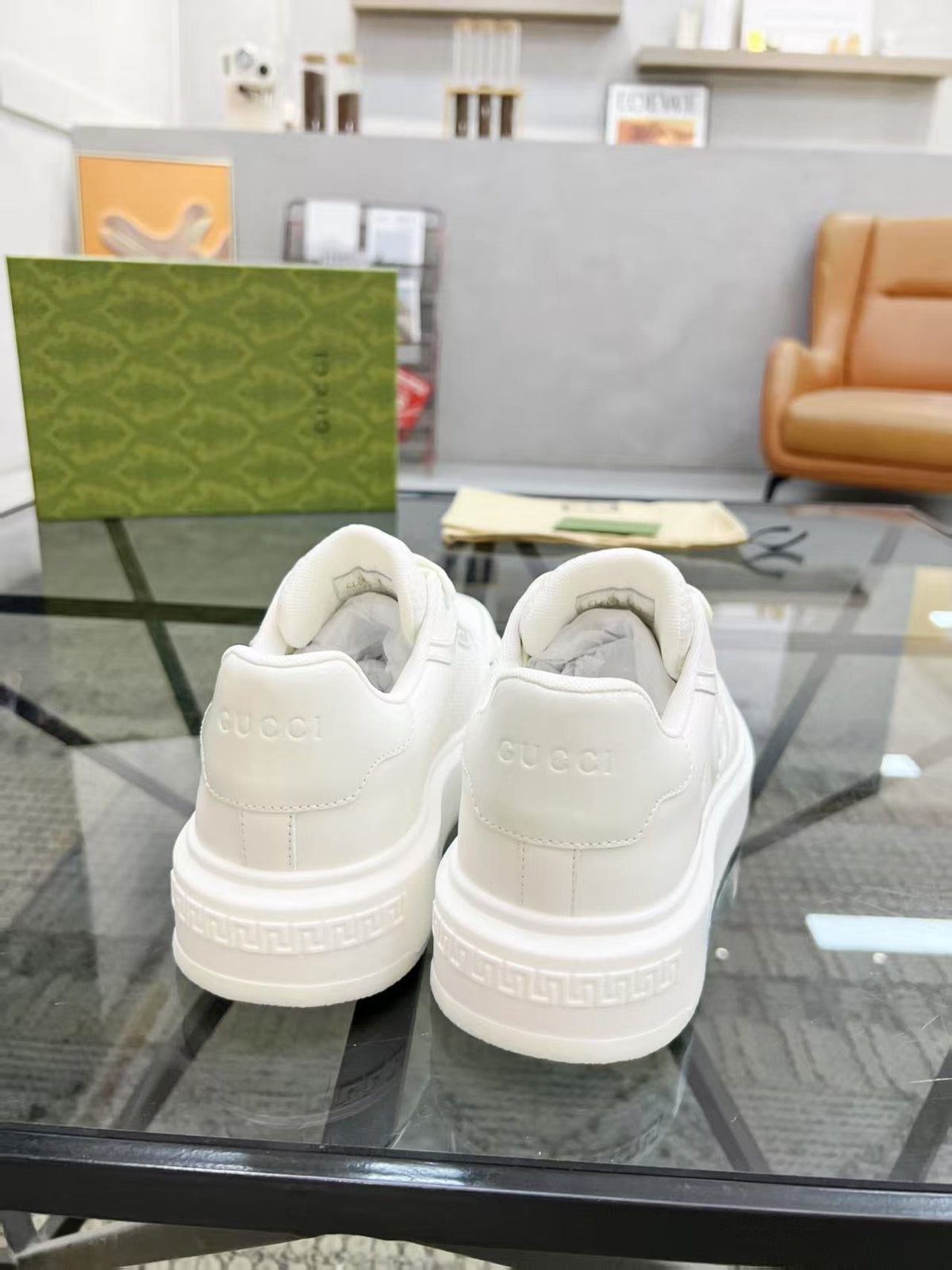 Gucci White Low-Top Sneakers
