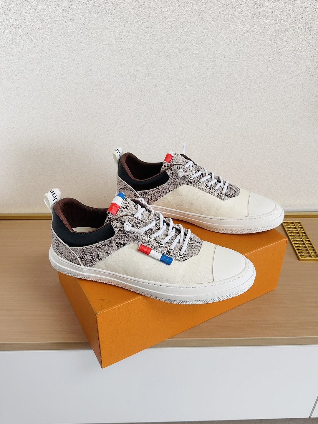 Louis Vuitton Men's Patterned-Panel Low-Top Sneakers