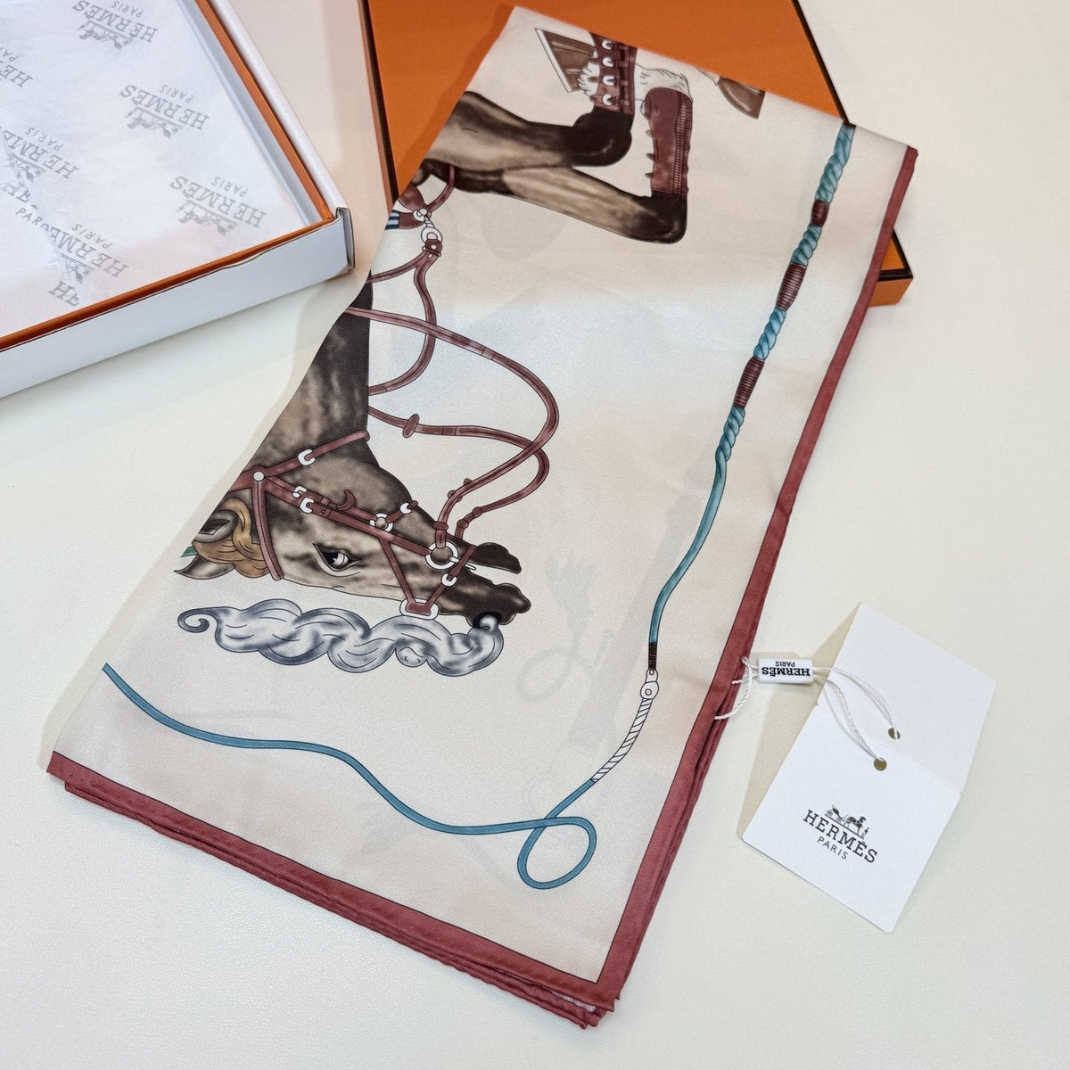 Hermès Equestrian Silk Scarf