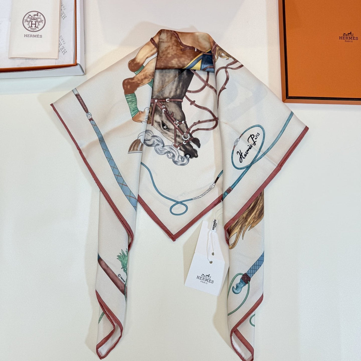 Hermès Equestrian Silk Scarf
