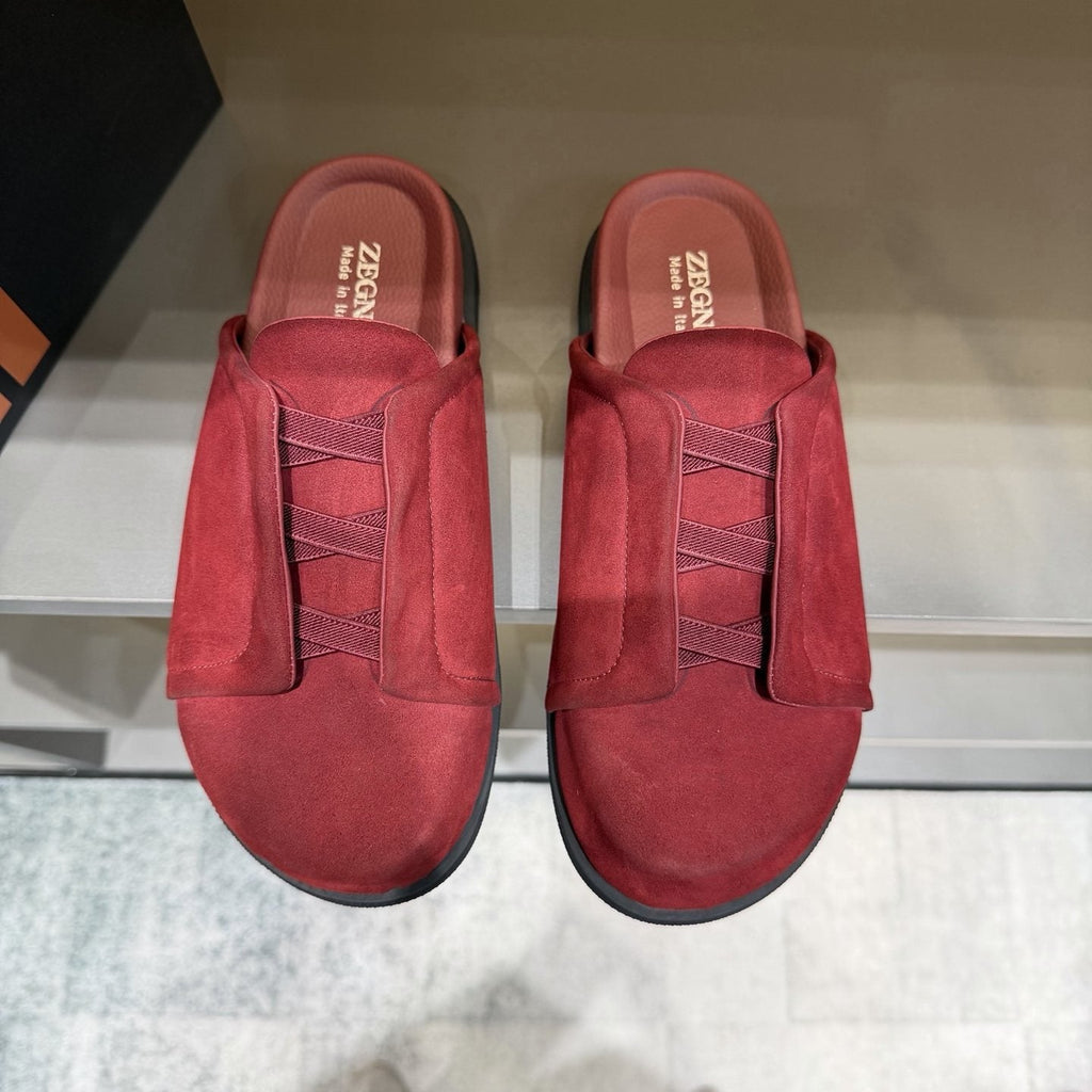 Zegna Men's Cutout Slide Sandals