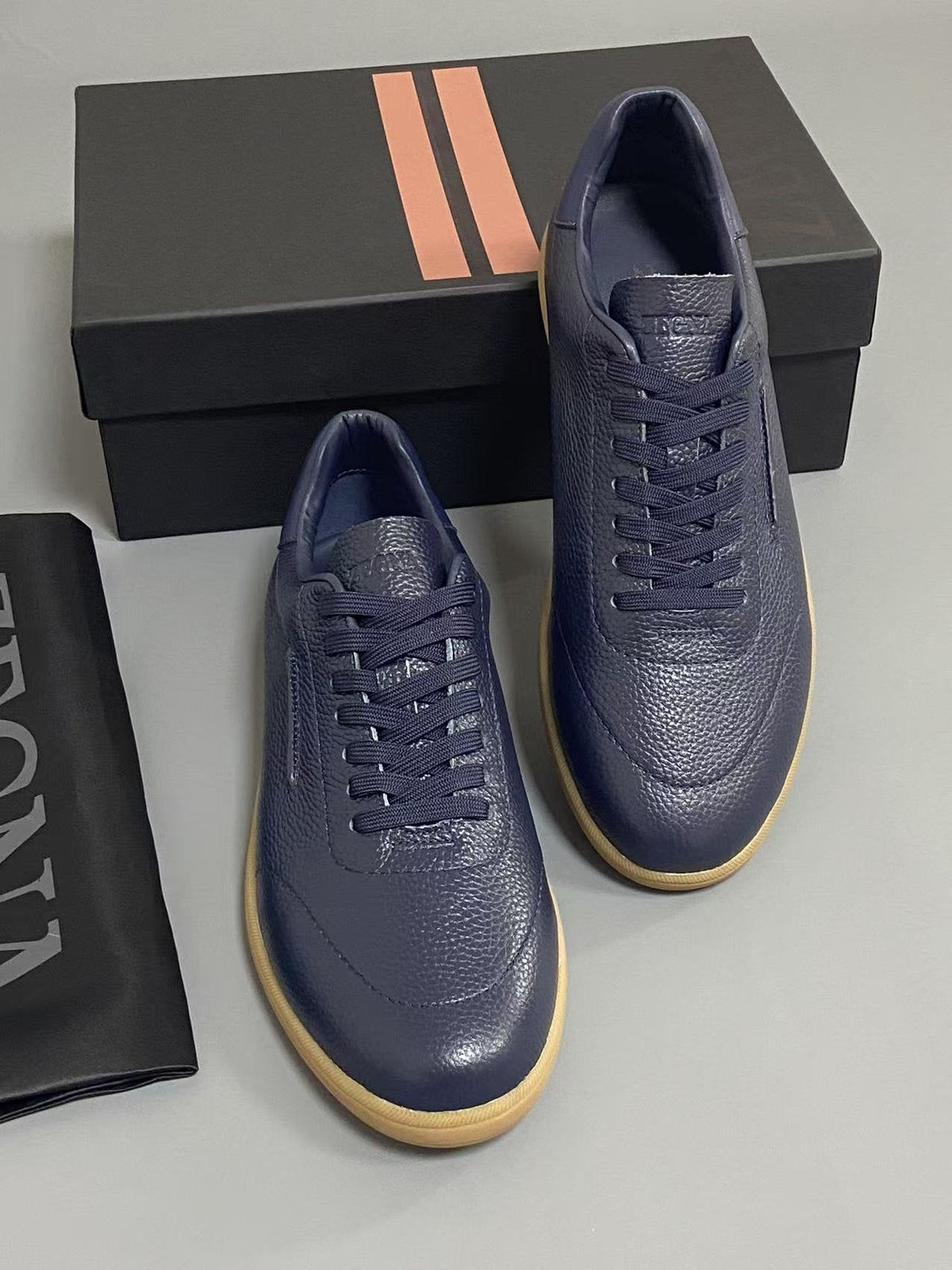 Zegna 232 Suede Low-Top Sneakers