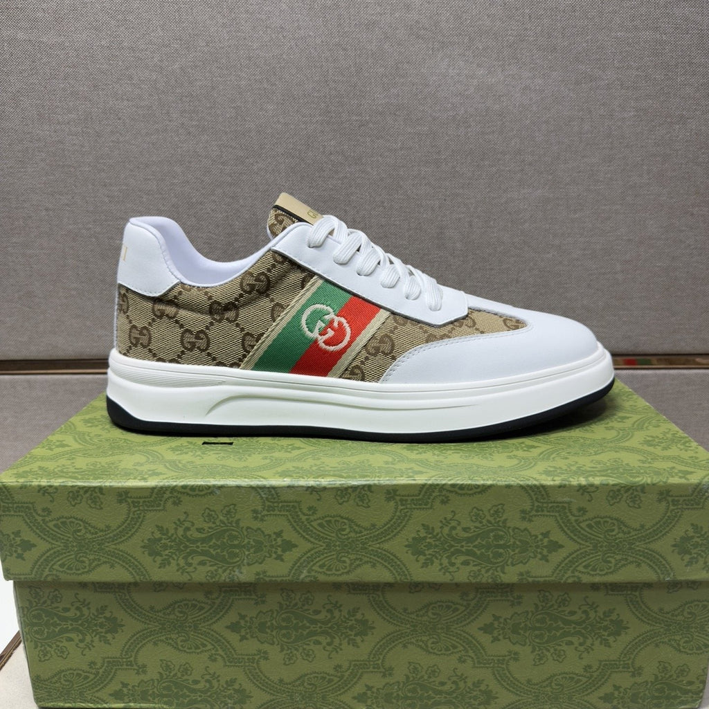 Gucci Men's Web Stripe Low-Top Sneakers