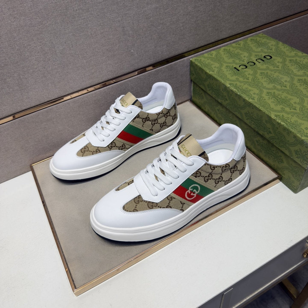 Gucci Men's Web Stripe Low-Top Sneakers